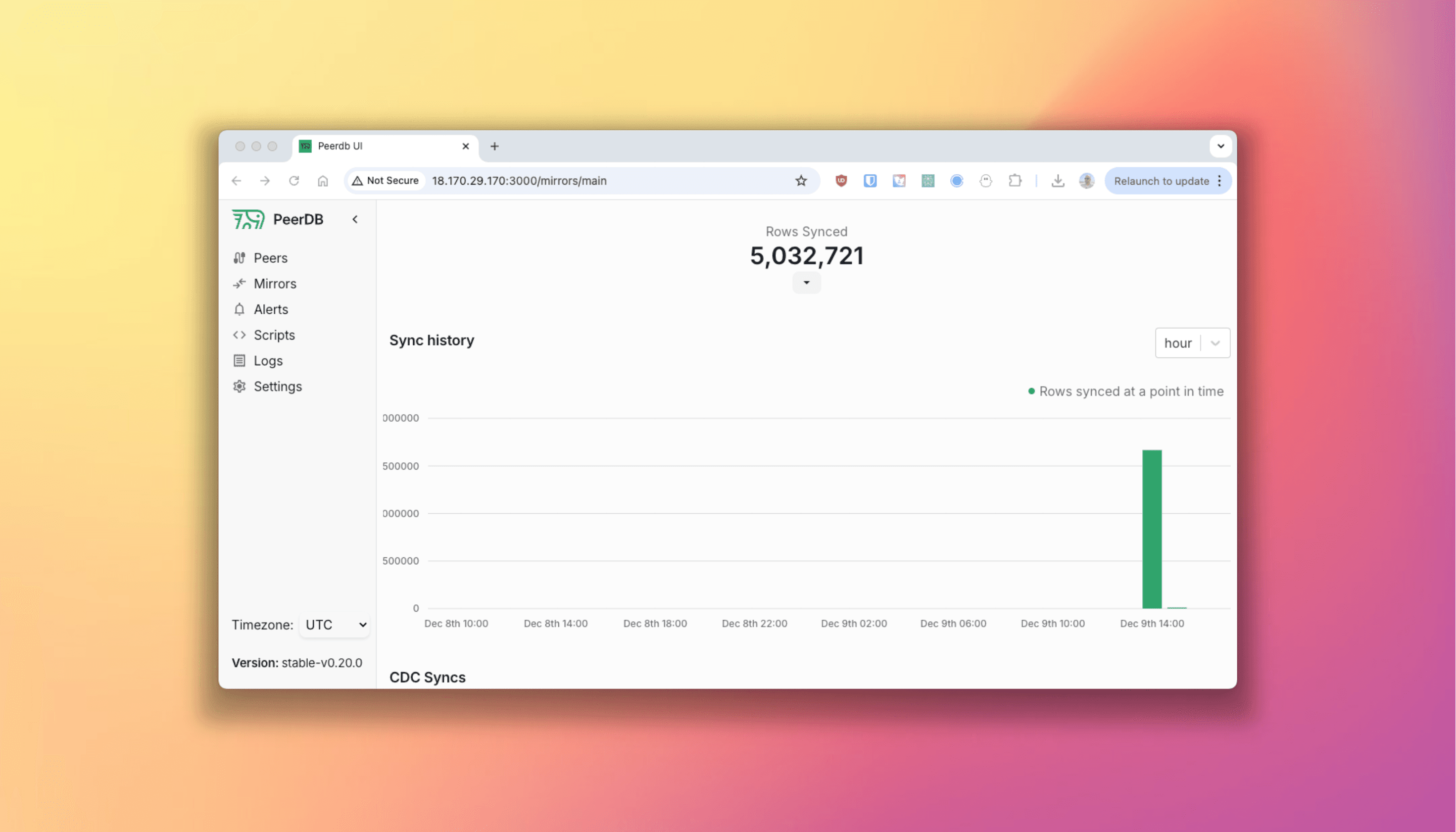PeerDB GUI